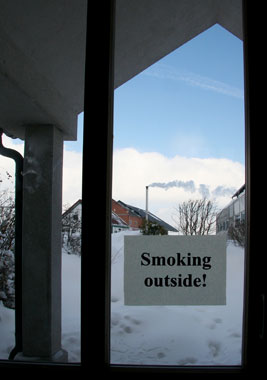 Smoking outside