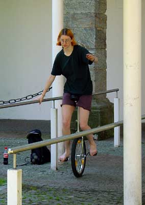 Einrad-Lernparcours