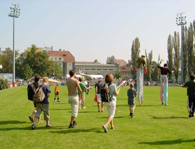 Einzug der Jongleure